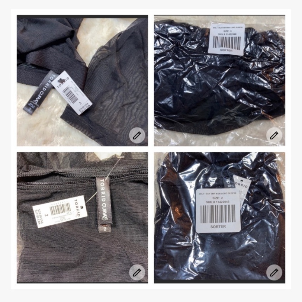 Torrid Size 2 Black Mesh Under-it-All Crop Top NWT - Picture 6 of 6